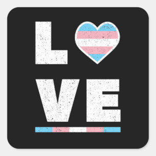 Adesivo Quadrado LGBT Sinalizador do Orgulho Transgênero Afetado Am