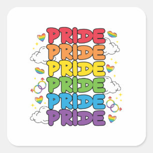 Adesivo Quadrado LGBTQ - Mês do Orgulho