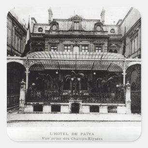 Adesivo Quadrado L'Hotel de Paiva no Champs-Elysees