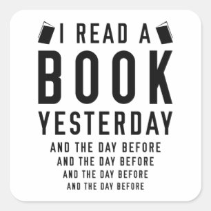 Adesivo Quadrado Li Um Livro Ontem