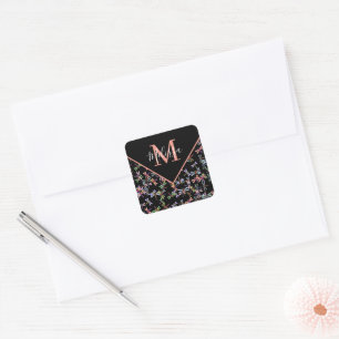 Adesivo Quadrado Libélulas coloridas personalizadas
