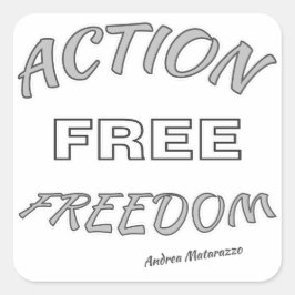 Adesivo Quadrado Liberdade de ação