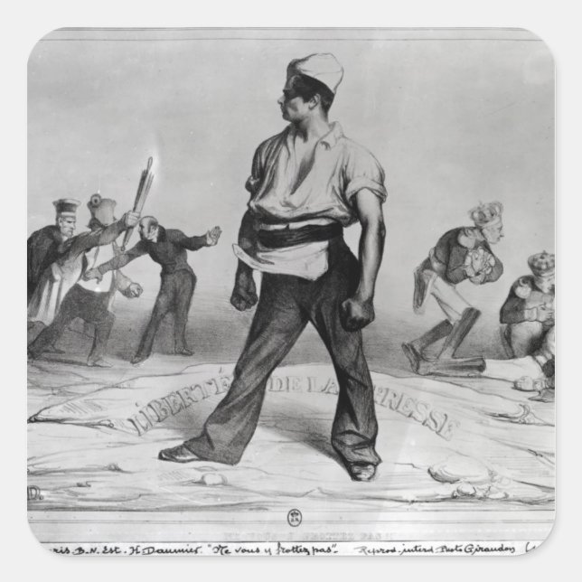 Adesivo Quadrado Liberdade de imprensa (Frente)