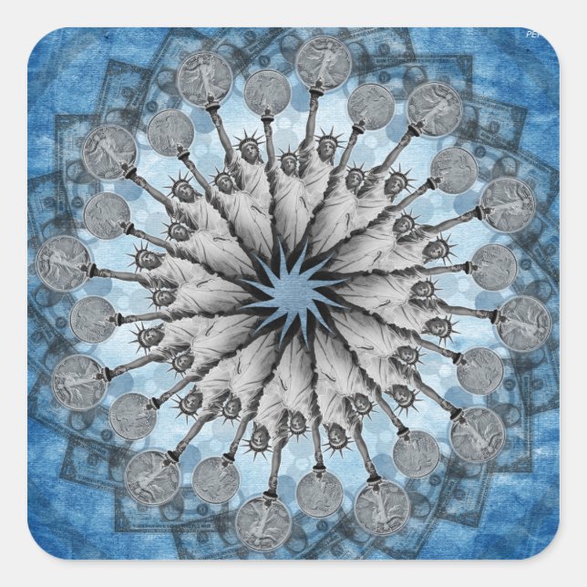 Adesivo Quadrado Liberdade econômica (Frente)