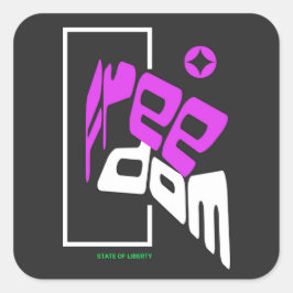 Adesivo Quadrado Liberdade - Estado de Liberdade