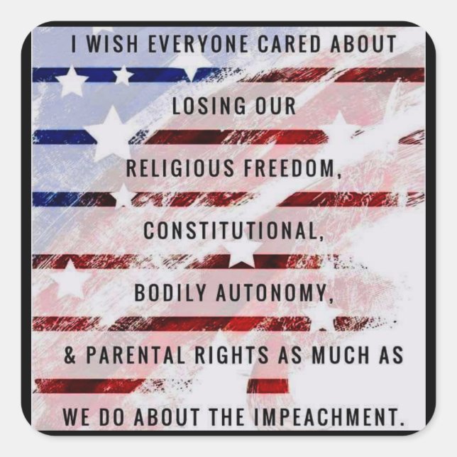 Adesivo Quadrado Liberdade médica (Frente)