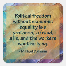 Adesivo Quadrado Liberdade política e igualdade econômica