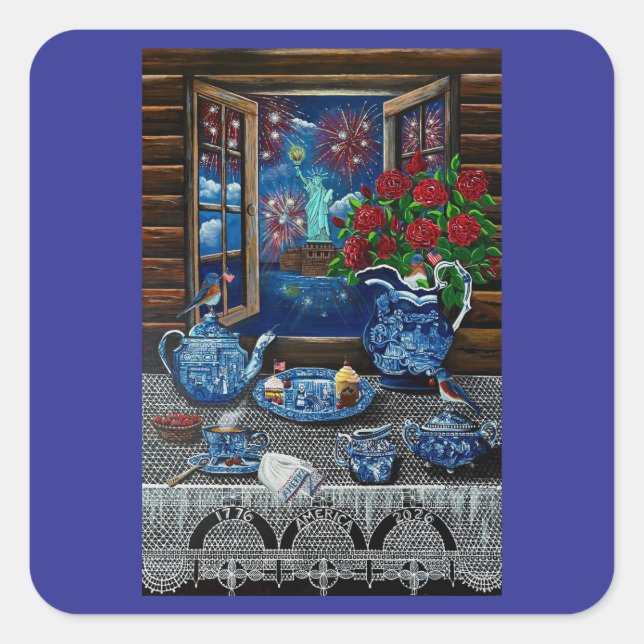 Adesivo Quadrado Liberty’s Tea Time Delight! (Frente)