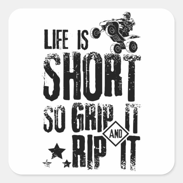 Adesivo Quadrado Life Atv Quad (Frente)