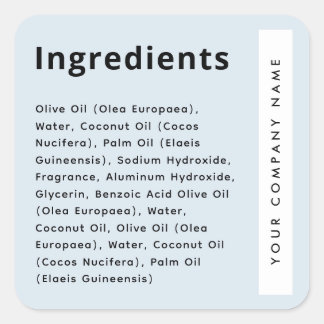 Adesivo Quadrado Light dusty blue trendy ingredient list product