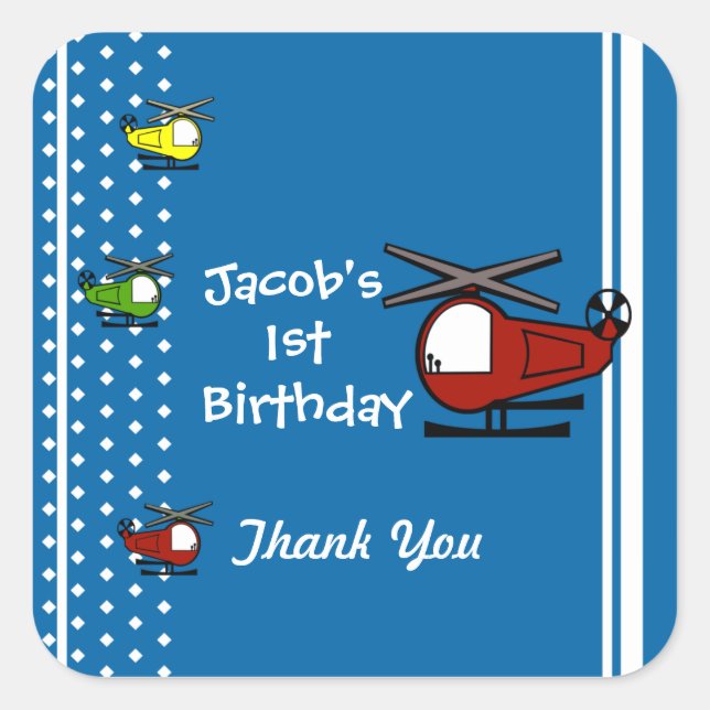 Adesivo Quadrado Lil Chopper (Frente)