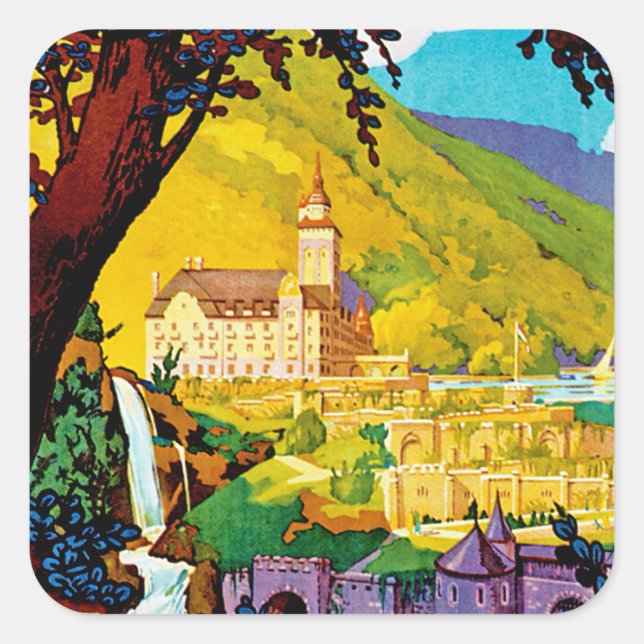 Adesivo Quadrado Lillafured Hungria (Frente)