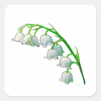 ADESIVO QUADRADO LILY DO VALE STICKER
