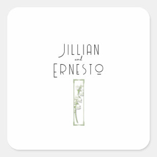 Adesivo Quadrado Lily of Valley Collection   Personalização Branca