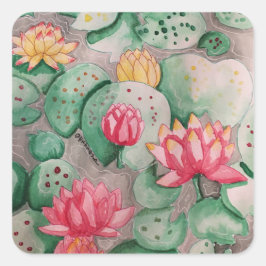Adesivo Quadrado Lily Pad