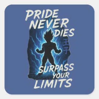 Adesivo Quadrado Limit Break Warrior Pride Anime