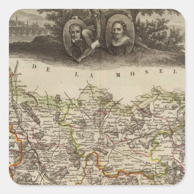 Adesivo Quadrado Limites do distrito (Frente)