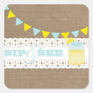 Adesivo Quadrado Limonada Sip E Veja Baby Boy Sticker