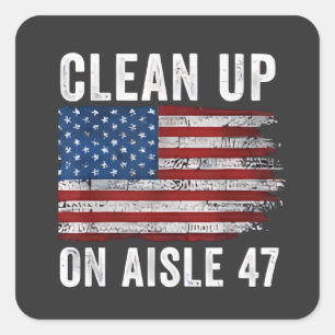 Adesivo Quadrado Limpar No Isle 47 Shirt Impeach 47 Anti Trump 8