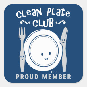 Adesivo Quadrado Limpe o clube da placa