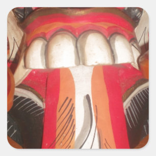 Adesivo Quadrado Linda e impressionante linguagem: Um toque de humo