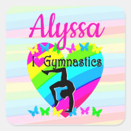 ADESIVO QUADRADO LINDA GINÁSTICA DO AMOR PARA DESIGN