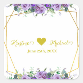 Adesivo Quadrado Linda Lilac e Lavanda Vineyard