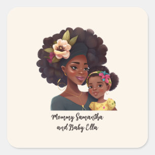 Adesivo Quadrado Linda mãe negra e filha (21)