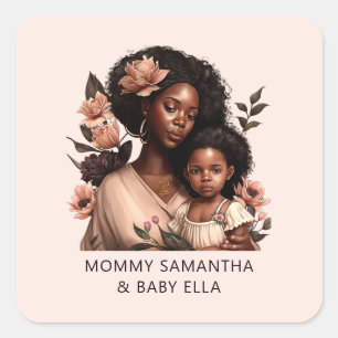 Adesivo Quadrado Linda mãe negra e filha (9)