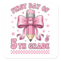 Linda Menina da 5ª Série Laço Rosa Desenho de Lápi