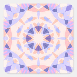Adesivo Quadrado Linda Menina Rosa Roxo Aniversário Magia Estrela