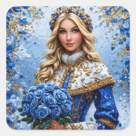 Adesivo Quadrado Linda Neve Maiden