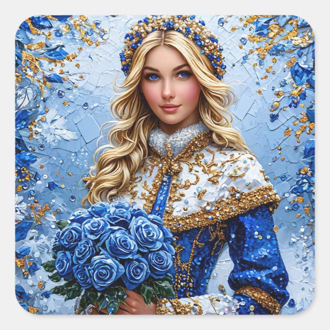 Adesivo Quadrado Linda Neve Maiden (Frente)