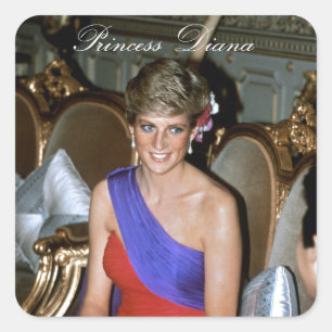 Adesivo Quadrado Linda! Princesa Diana Tailândia 1988