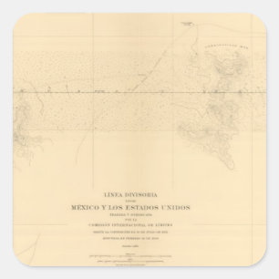 Adesivo Quadrado Linea Divisoria Entre México 3