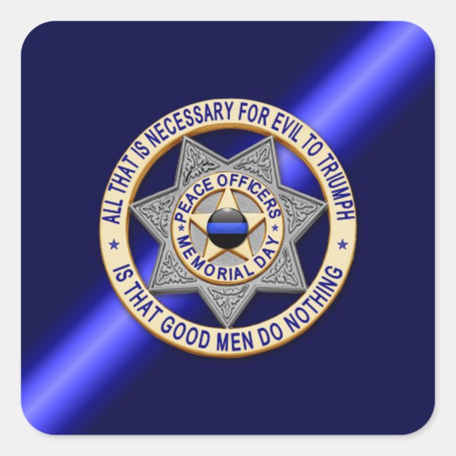 Adesivo Quadrado Linha Azul Fino (Frente)