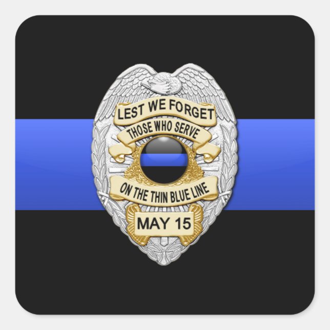 Adesivo Quadrado Linha Azul Fino (Frente)