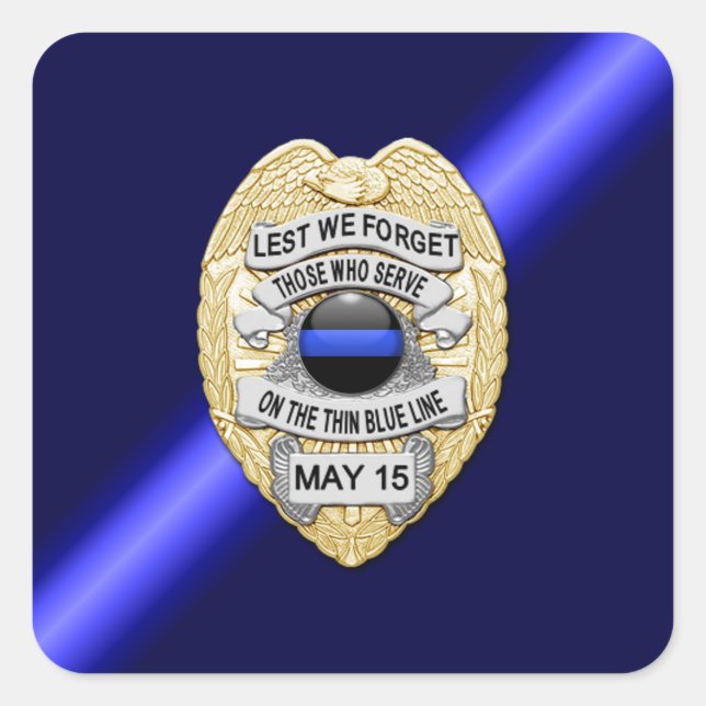 Adesivo Quadrado Linha Azul Fino (Frente)