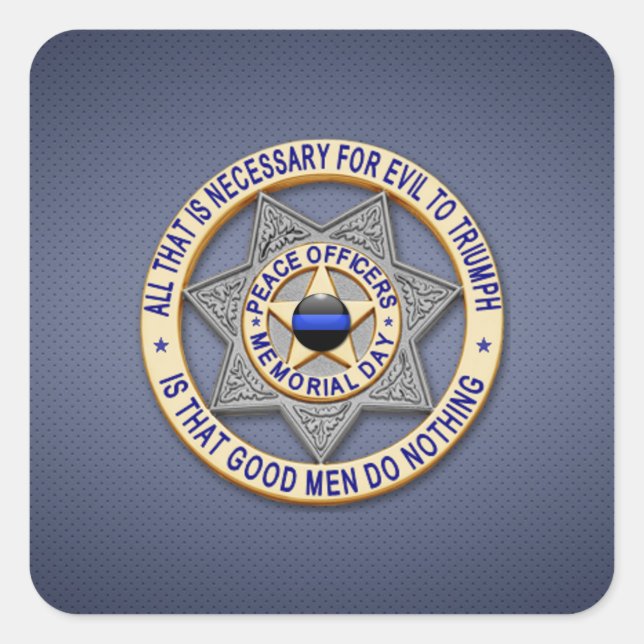 Adesivo Quadrado Linha Azul Fino (Frente)