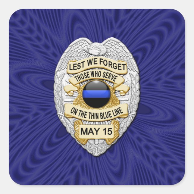 Adesivo Quadrado Linha Azul Fino One-of-a-Kind (Frente)