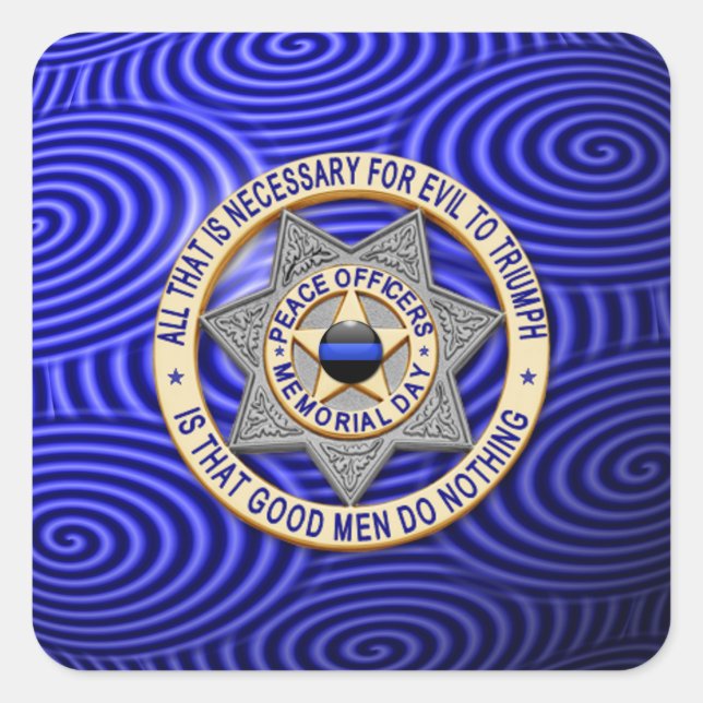 Adesivo Quadrado Linha Azul Fino One-of-a-Kind (Frente)