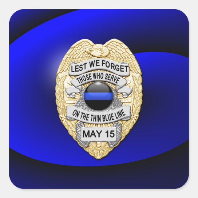 Adesivo Quadrado Linha Azul Fino One-of-a-Kind (Frente)