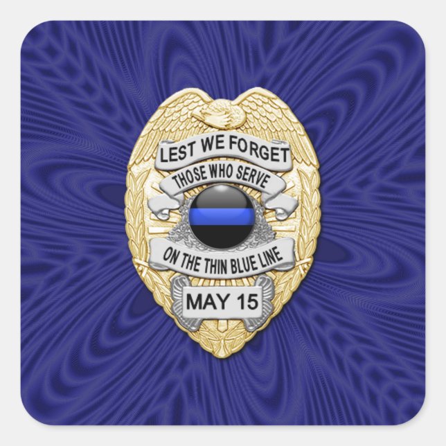 Adesivo Quadrado Linha Azul Fino One-of-a-Kind (Frente)