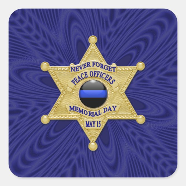 Adesivo Quadrado Linha Azul Fino One-of-a-Kind (Frente)