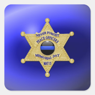 Adesivo Quadrado Linha Azul Fino One-of-a-Kind