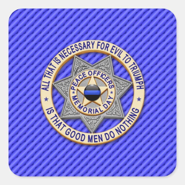 Adesivo Quadrado Linha Azul Fino One-of-a-Kind (Frente)