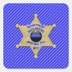 Adesivo Quadrado Linha Azul Fino One-of-a-Kind