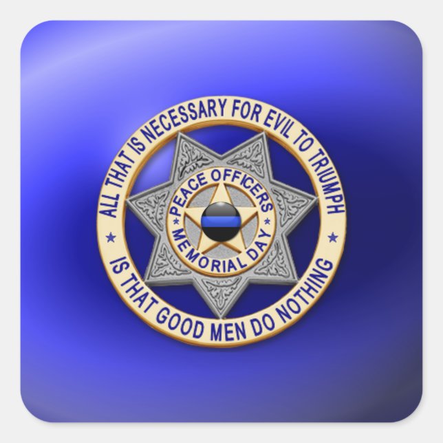 Adesivo Quadrado Linha Azul Fino One-of-a-Kind (Frente)