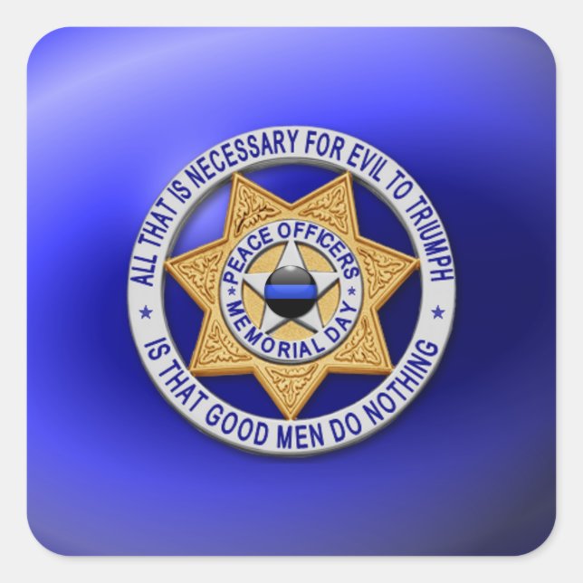 Adesivo Quadrado Linha Azul Fino One-of-a-Kind (Frente)