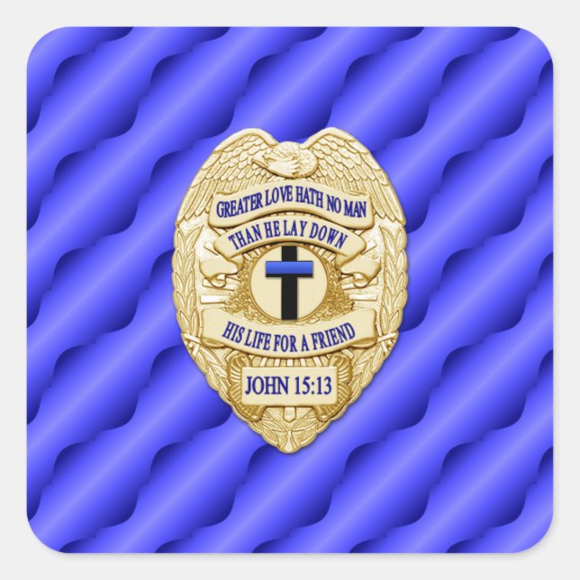 Adesivo Quadrado Linha Azul Fino One-of-a-Kind (Frente)